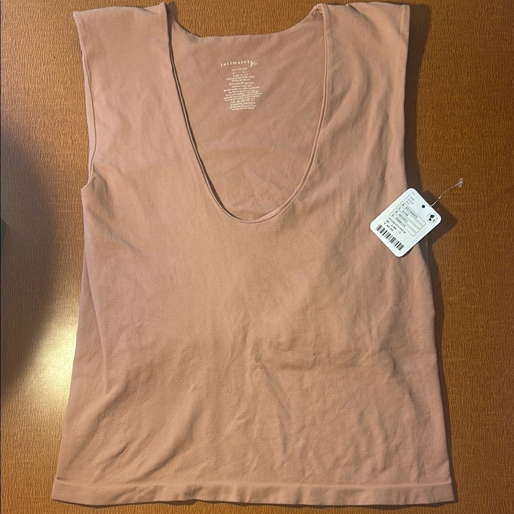 Free People Blush Rose‎ Tee Built In Support NEW